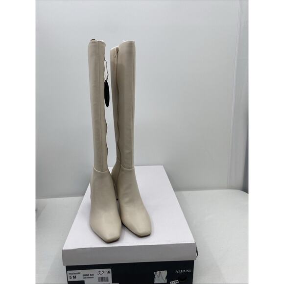 Alfani Womens Tristanne Ivory Knee-High Boots Shoes 5 Medium (B,M) Retail $169 - Picture 3 of 9